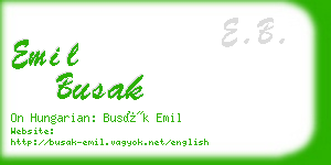 emil busak business card
